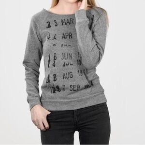 Out of Print Gray Sweatshirt with Black Print